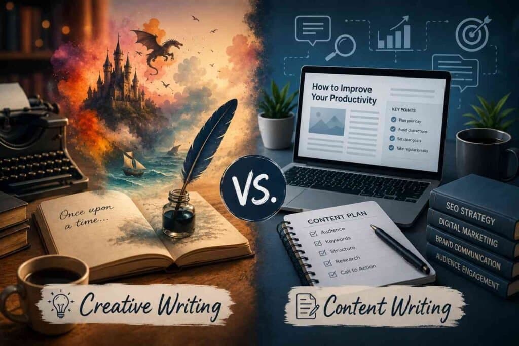 Creative Writing vs. Content Writing: What’s the Difference?