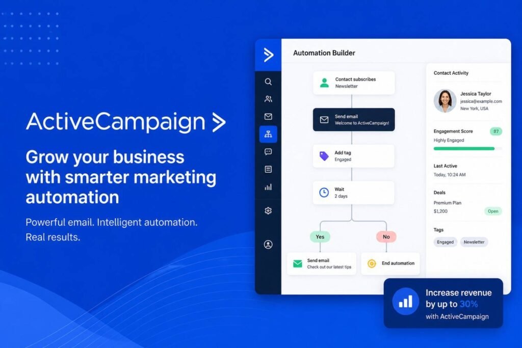 ActiveCampaign Modern SaaS marketing automation interface