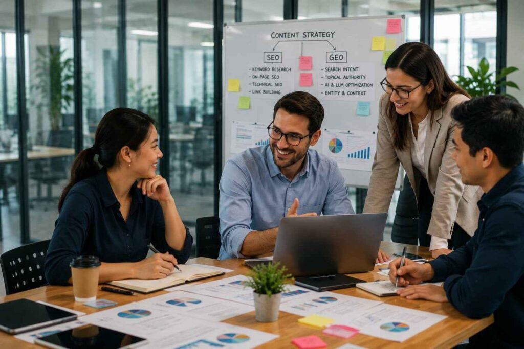 Collaborating on content marketing strategy