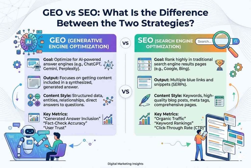 GEO vs SEO What Is the Difference Between the Two Strategies