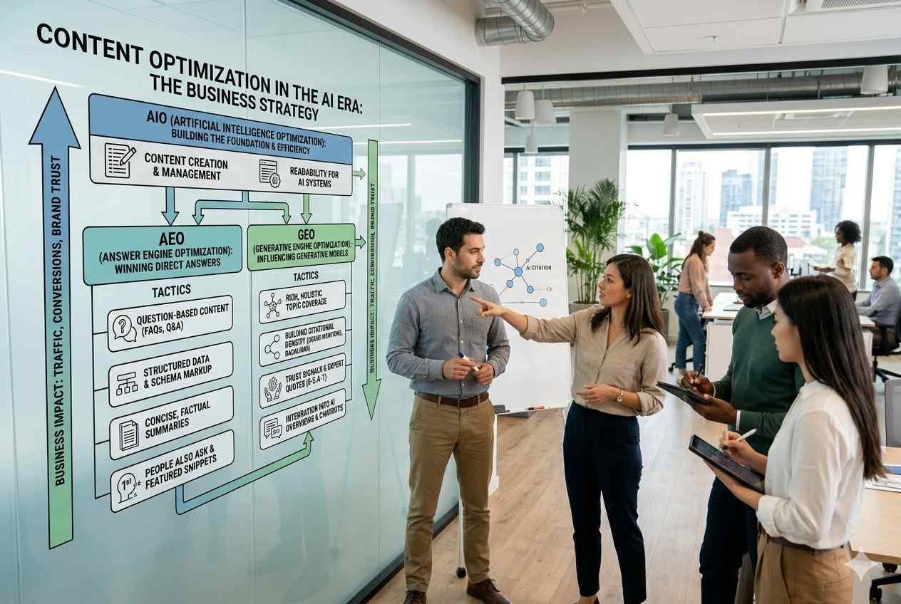 How Can Your Business Optimize Content for GEO, AEO, and AIO