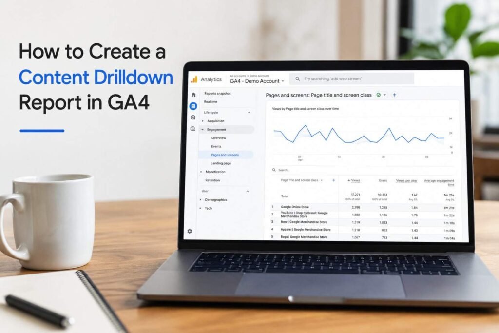 How to create a content drilldown report