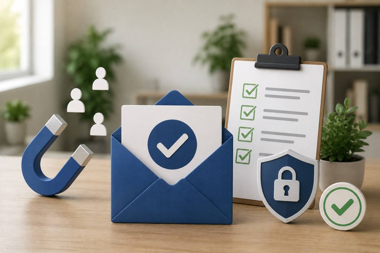 Modern office with security & approval
