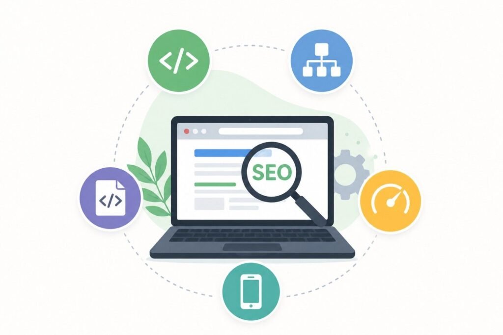 SEO skills and tech concept
