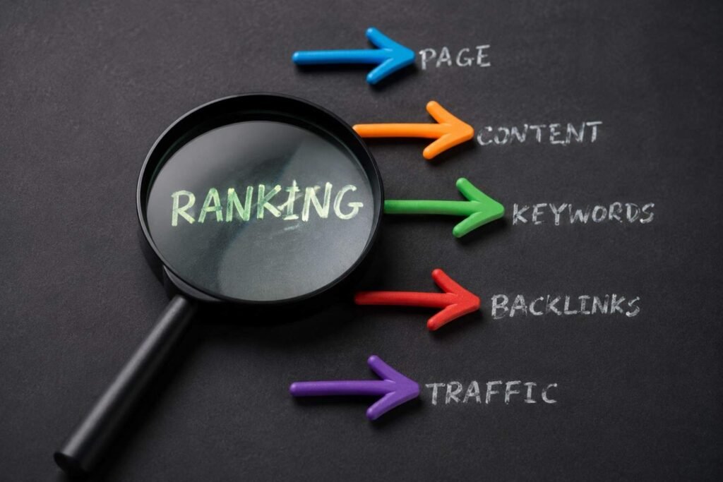 Illustration showing backlinks contributing to higher search engine rankings in 2026
