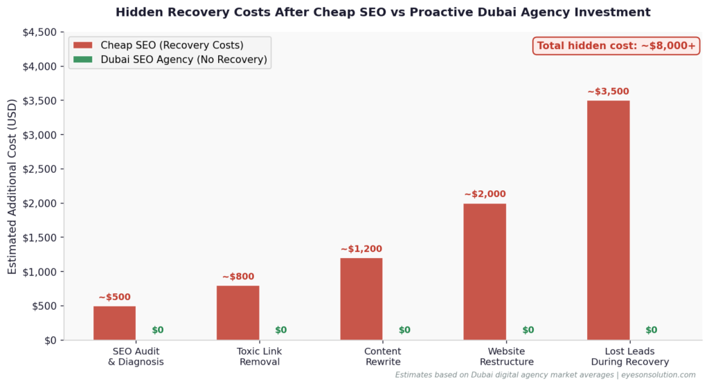 Hidden recovery costs after choosing cheap SEO services
