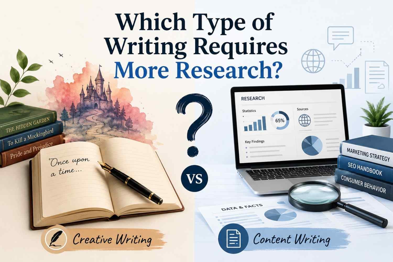 Which Type of Writing Requires More Research?