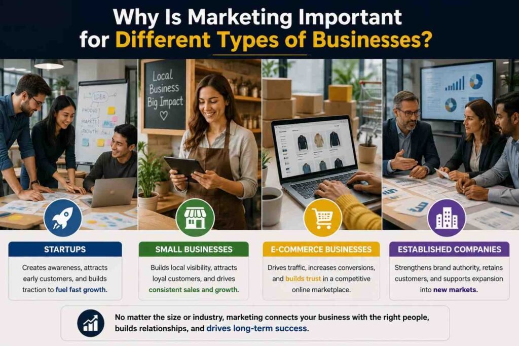 Marketing professionals supporting growth across startups and established businesses