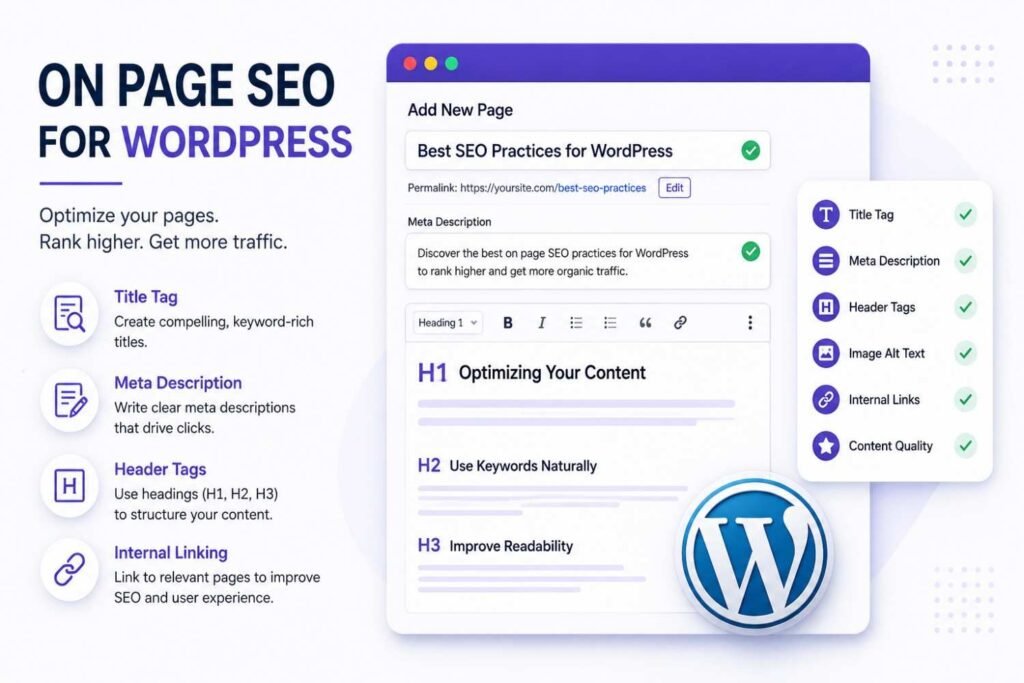 On-page SEO optimization for WordPress pages