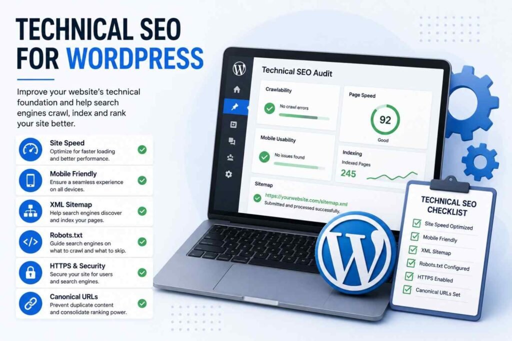 Technical SEO setup for WordPress websites